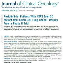 한미약품 개발 폐암 혁신신약 ‘포지오티닙’ 임상 결과, Journal of Clinical Oncology  등재